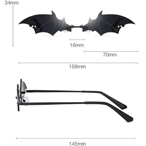 Black Bat party sunglasses main image 5